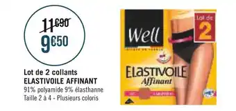 Géant Casino Well lot de 2 collants elastivoile affinant offre