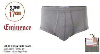 Géant Casino Eminence lot de 2 slips taille haute offre