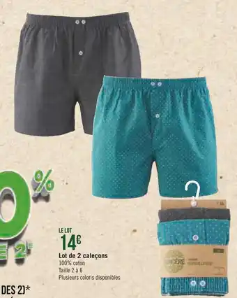 Sincère lot de 2 caleçons