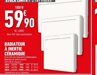 Brico Cash Radiateur a Inertie Céramique offre