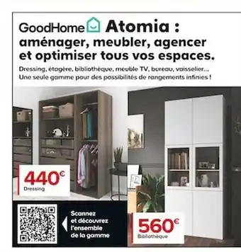 Castorama Dressing, bibliothèque goodhome offre