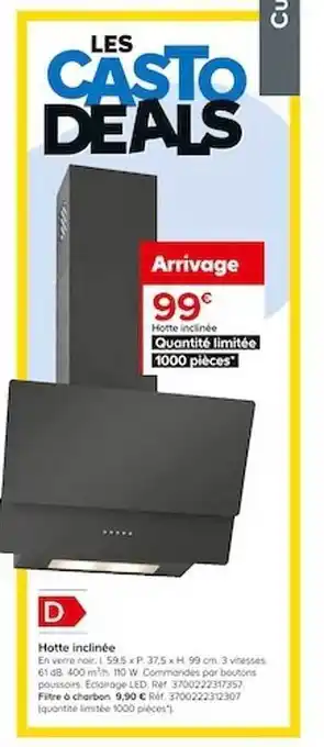 Castorama Hotte inclinée offre