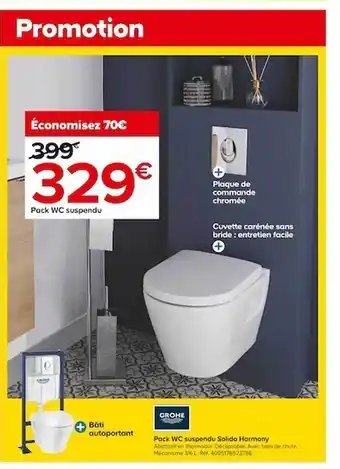 Castorama Pack wc suspendu solido harmony grohe offre