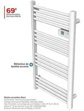 Castorama Sèche-serviettes électrique 500w alani offre