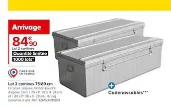 Castorama Lot 2 cantines 75-80 cm offre