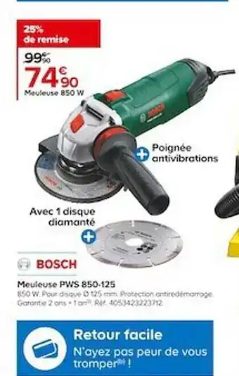 Meuleuse pws 850-125 w bosch