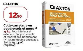 Weldom Colle carrelage en poudre sols et murs axton offre