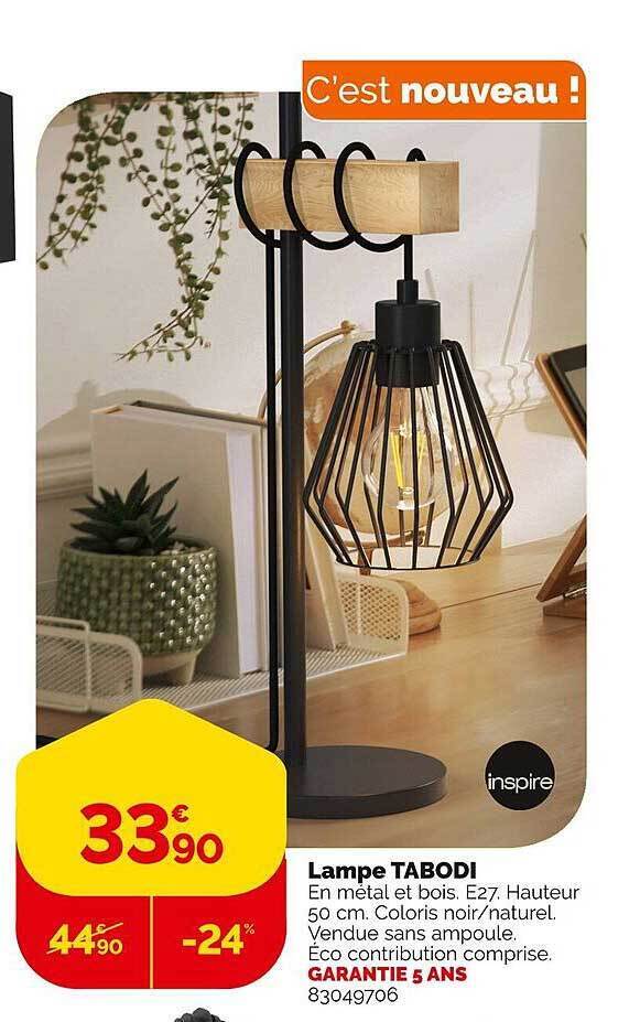 Promo Lampe tabodi chez Weldom