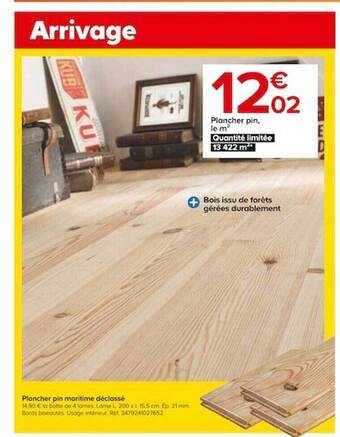 Plancher pin maritime déclassé