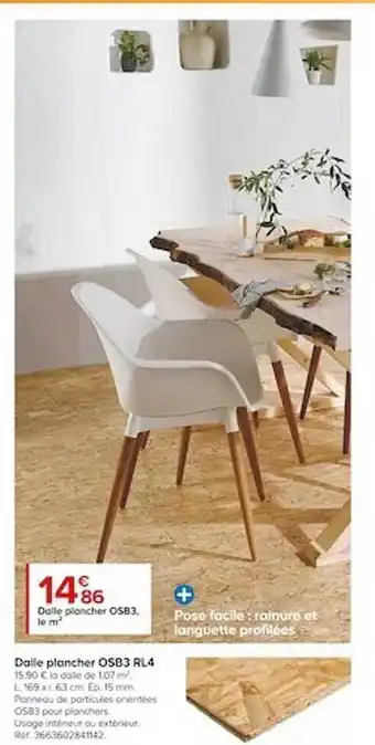 Castorama Dalle plancher osb3 rl4 offre