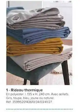 Castorama Rideau thermique offre
