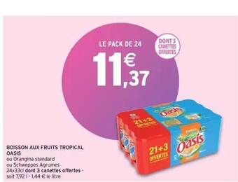 Intermarché Boisson aux fruits tropical oasis offre