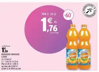 Intermarché Boisson orange look offre