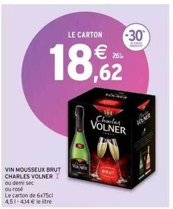 Intermarché Vin mousseux brut charles volner offre