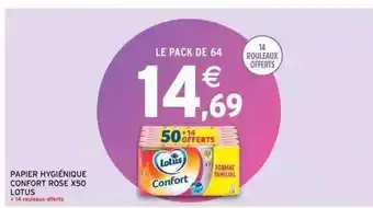 Intermarché Papier hygiénique confort rose x50 lotus offre