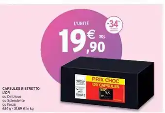 Intermarché Capsules ristretto l'or offre