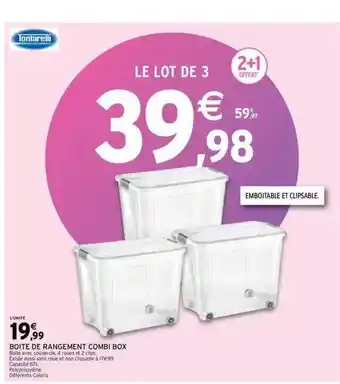 Boîte de rangement combi box