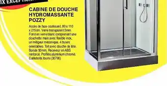 Cabine de douche hydromassante pozzy