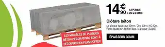 Chretien Matériaux Clôture béton offre