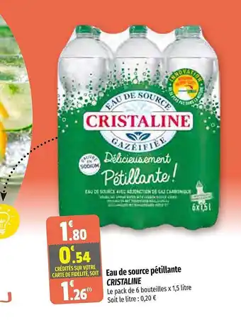 Eau de source pétillante cristaline