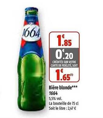 Coccinelle Express Bière blonde 1664 offre