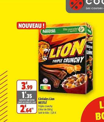 Coccinelle Express Céréales lion nestlé offre