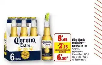 Coccinelle Express Bière blonde mexicaine corona extra offre