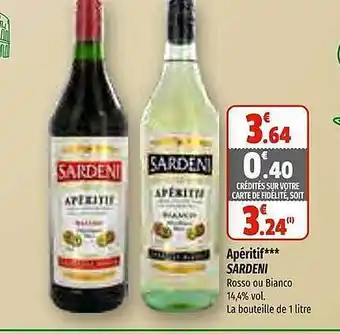 Coccinelle Express Apéritif sardeni offre