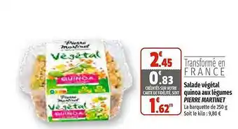 Coccinelle Express Salade végétal quinoa aux légumes pierre martinet offre