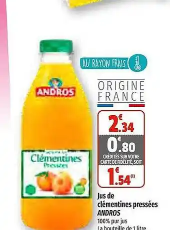 Coccinelle Express Jus de clémentines pressées andros offre