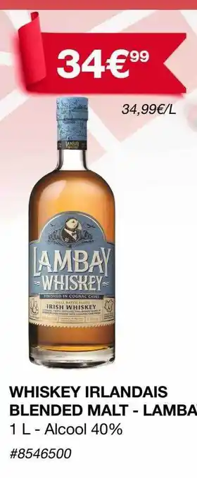Whiskey irlandais blended malt - lamba