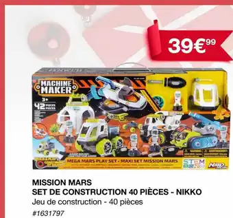 Costco Mission mars set de construction 40 pièces - nikko offre