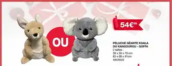 Costco Peluche géante koala ou kangourou - goffa offre