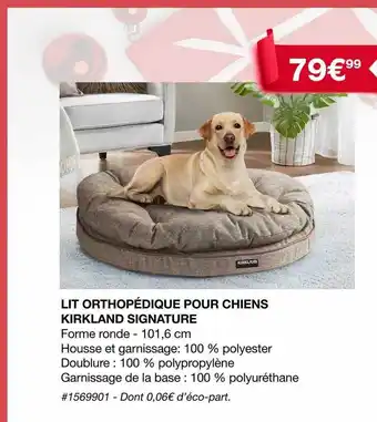 Lit orthopédique pour chiens kirkland signature