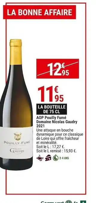 Aop pouilly fumé domaine nicolas gaudry 2021