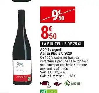 Gamm vert Aop bourgueil agrion bleu bio 2020 offre