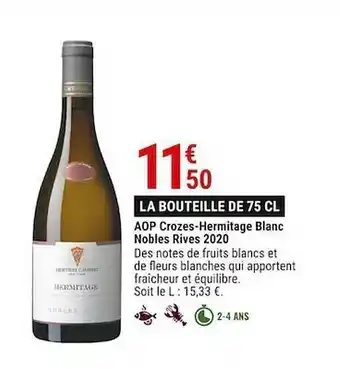 Gamm vert Aop crozes-hermitage blanc nobles rives 2020 offre