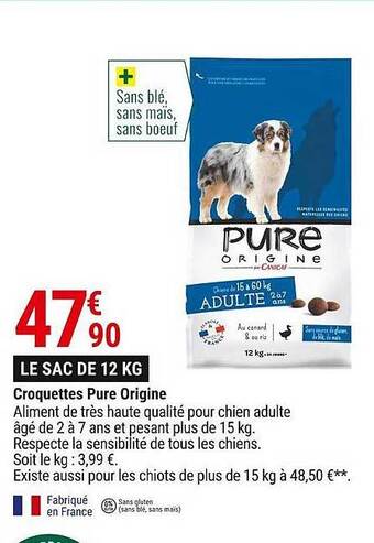 Gamm vert Croquettes pure origine offre