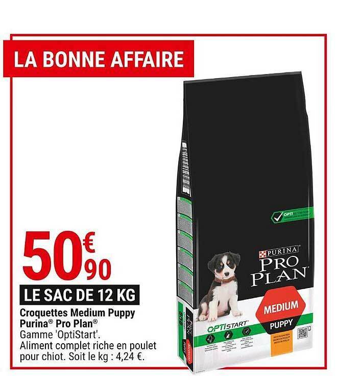 Promo Croquettes medium puppy purina pro plan chez Gamm vert