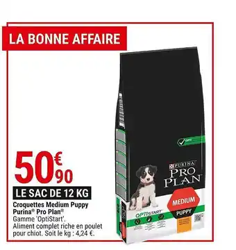 Gamm vert Croquettes medium puppy purina pro plan offre