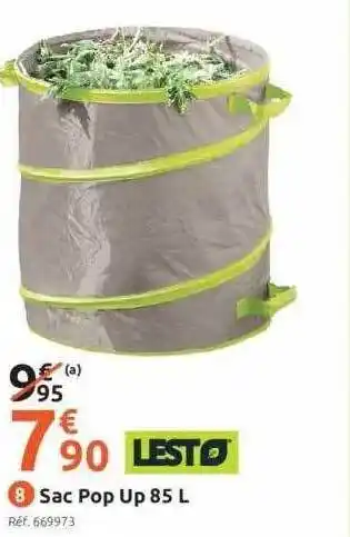 Mr Bricolage Sac pop up 85l lesto offre