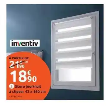 Mr Bricolage Store jour-nuit à clipser 42 x 160 cm inventiv offre