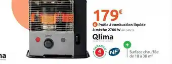 Mr Bricolage Poêle à combustion liquide à mèche 2700 w qlima offre