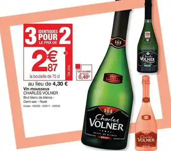 Vin mousseux charles volner
