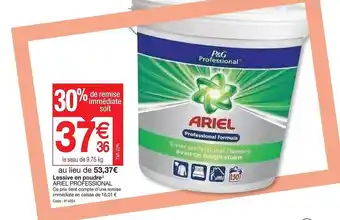 Promocash Lessive en poudre ariel professional offre