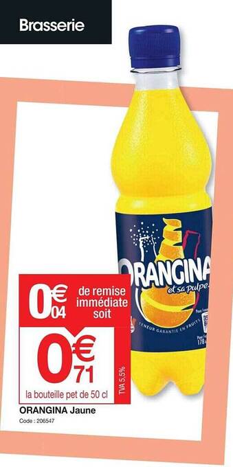 Promocash Orangina jaune offre