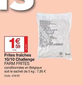 Promocash Frites fraîches 10-10 challenge offre