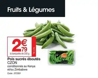 Promocash Pois sucrés éboutés czon offre