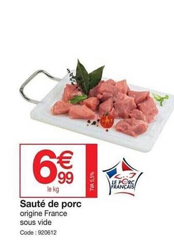 Promocash Sauté de porc offre
