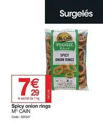 Spicy onion rings mc cain